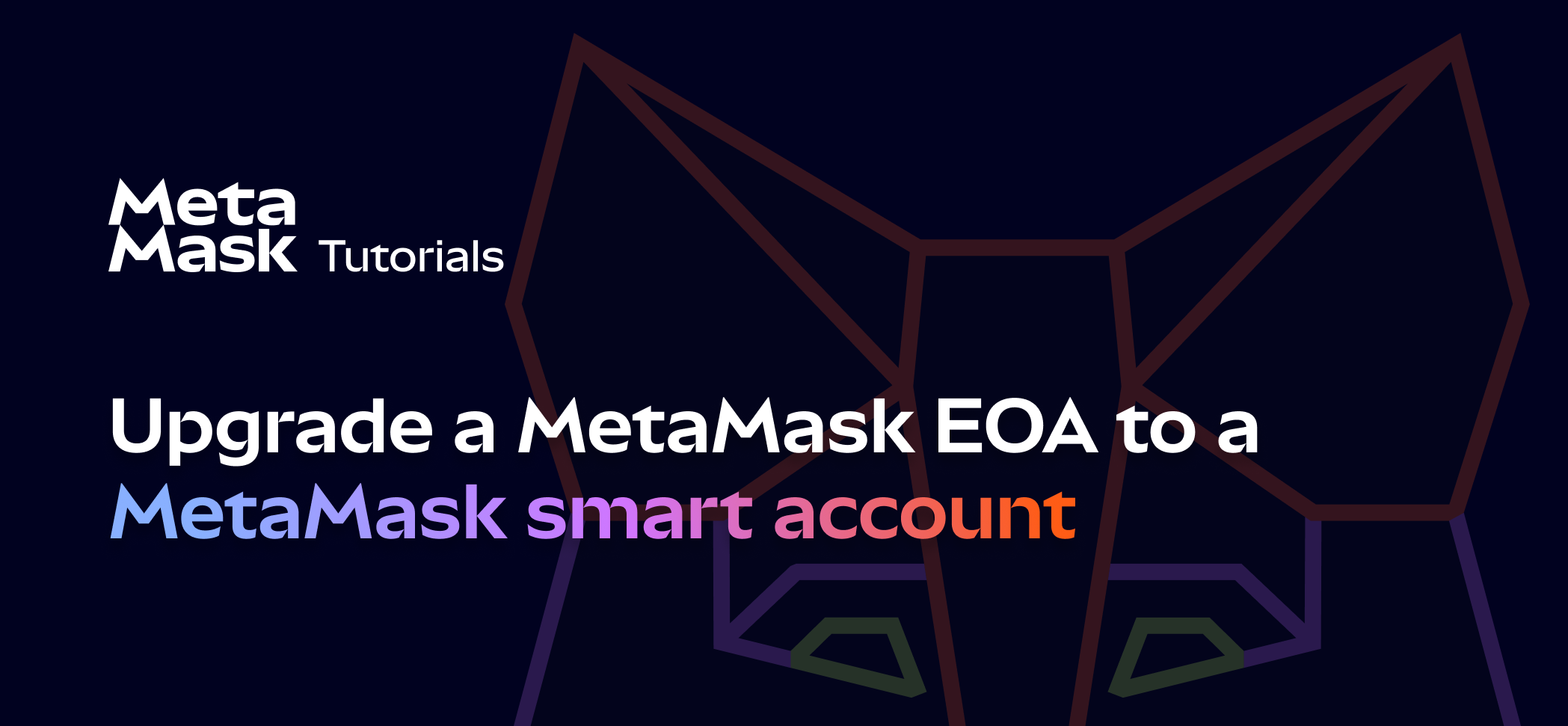 Upgrade an EOA to a smart account